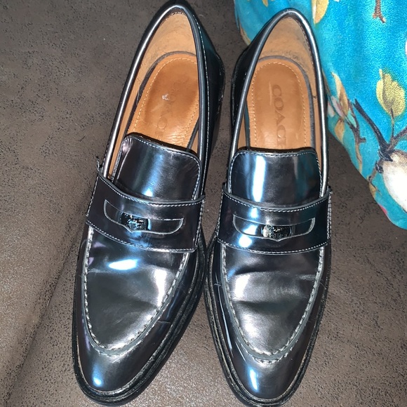 Silver pointed coach loafers - Picture 5 of 8